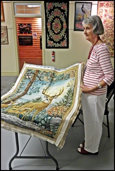 Shirley Hiltz with Rug